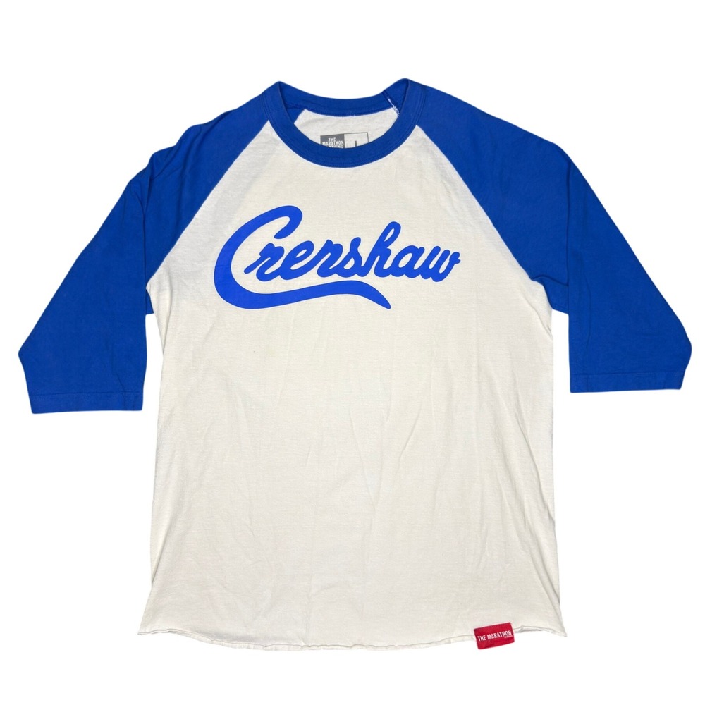 The Marathon Clothing TMC Crenshaw Raglan Baseball T Nipsey Hussle 3/4 Sleeve L
